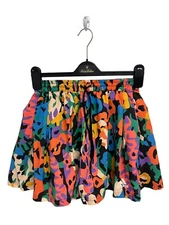 Adidas Women's Bright Multicolor Elastic Waist Paper Bag Sport Shorts Size XS