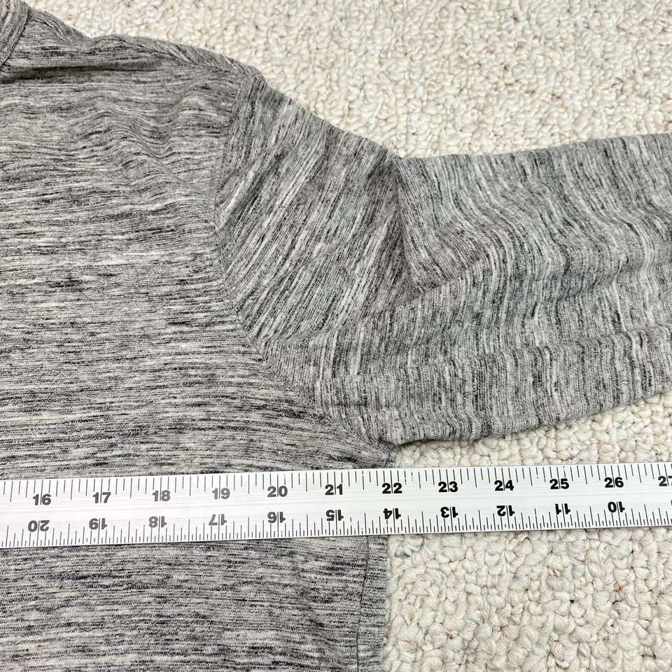 Camiseta masculina Merona tamanho G cinza manga longa gola Henley leve elástica casual - Imagem 4 de 4