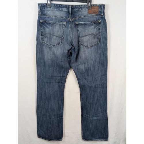 Mavi Matt Relaxed Straight Leg Embroidered Jeans Men's Size 36x36 - Picture 6 of 14