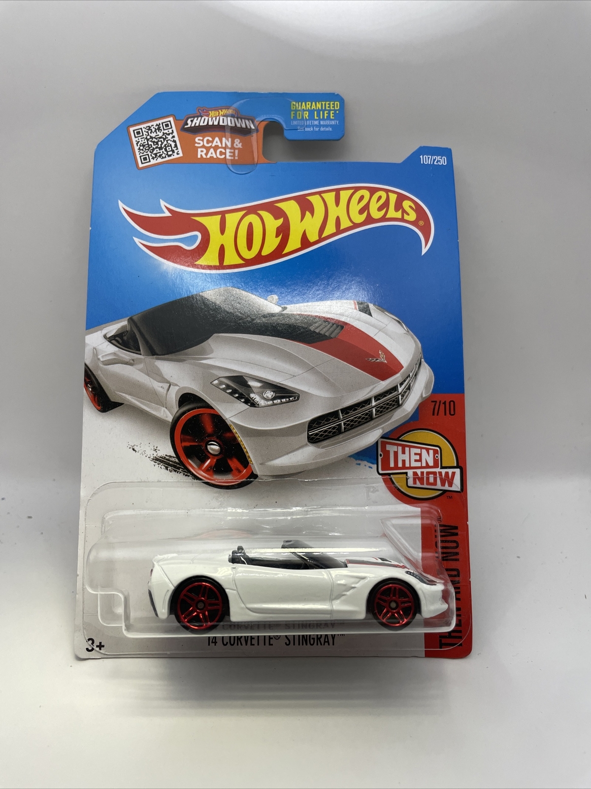Hot Wheels 2016 '14 Corvette Stingray Convertible Then And Now 7/10 White