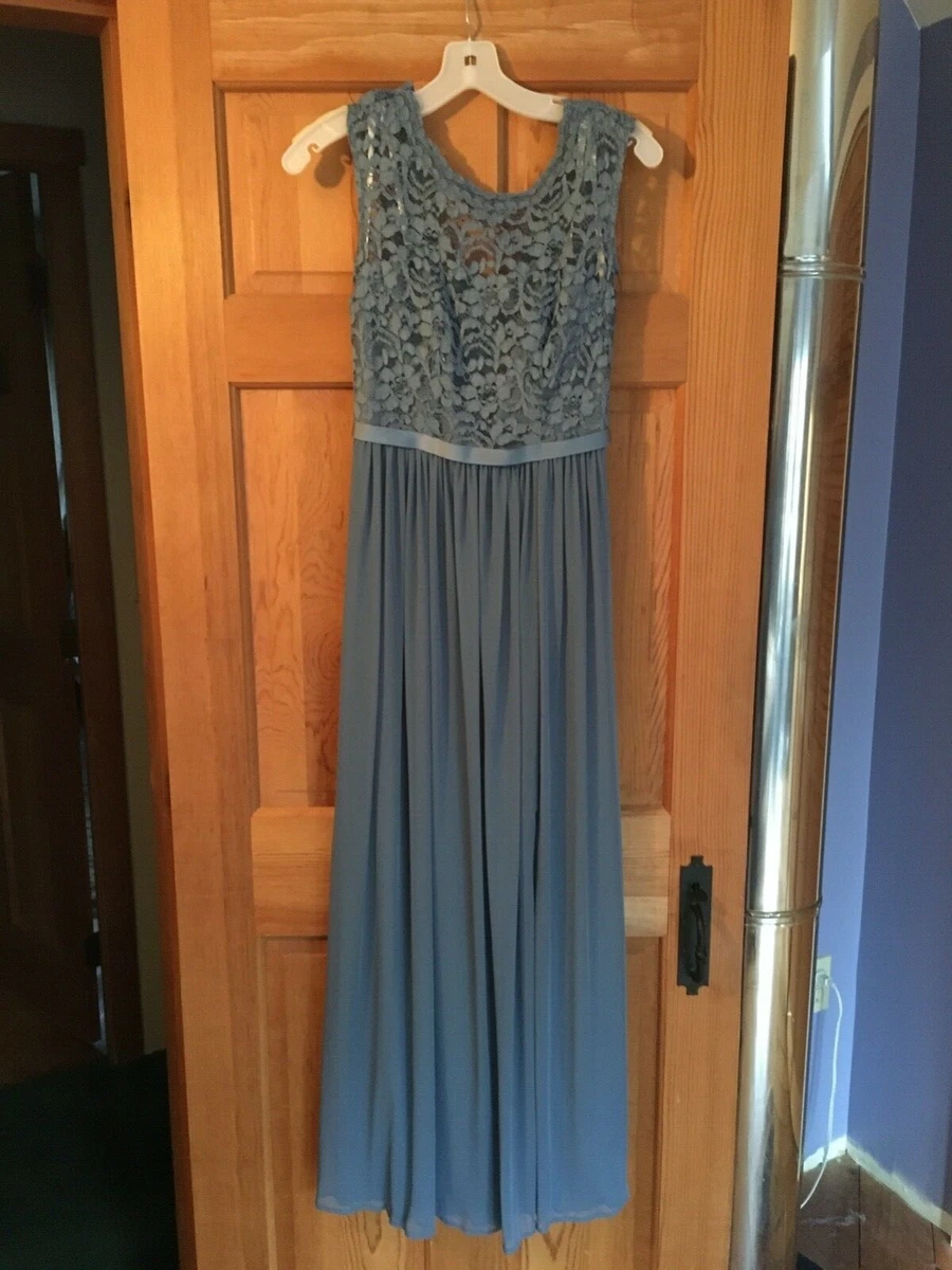 Davids bridal best sale steel blue dress