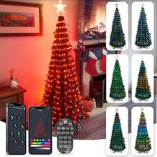 Christmas Tree 6ft Pop Up Smart LED Bluetooth App Controlled Artificial Xmas 