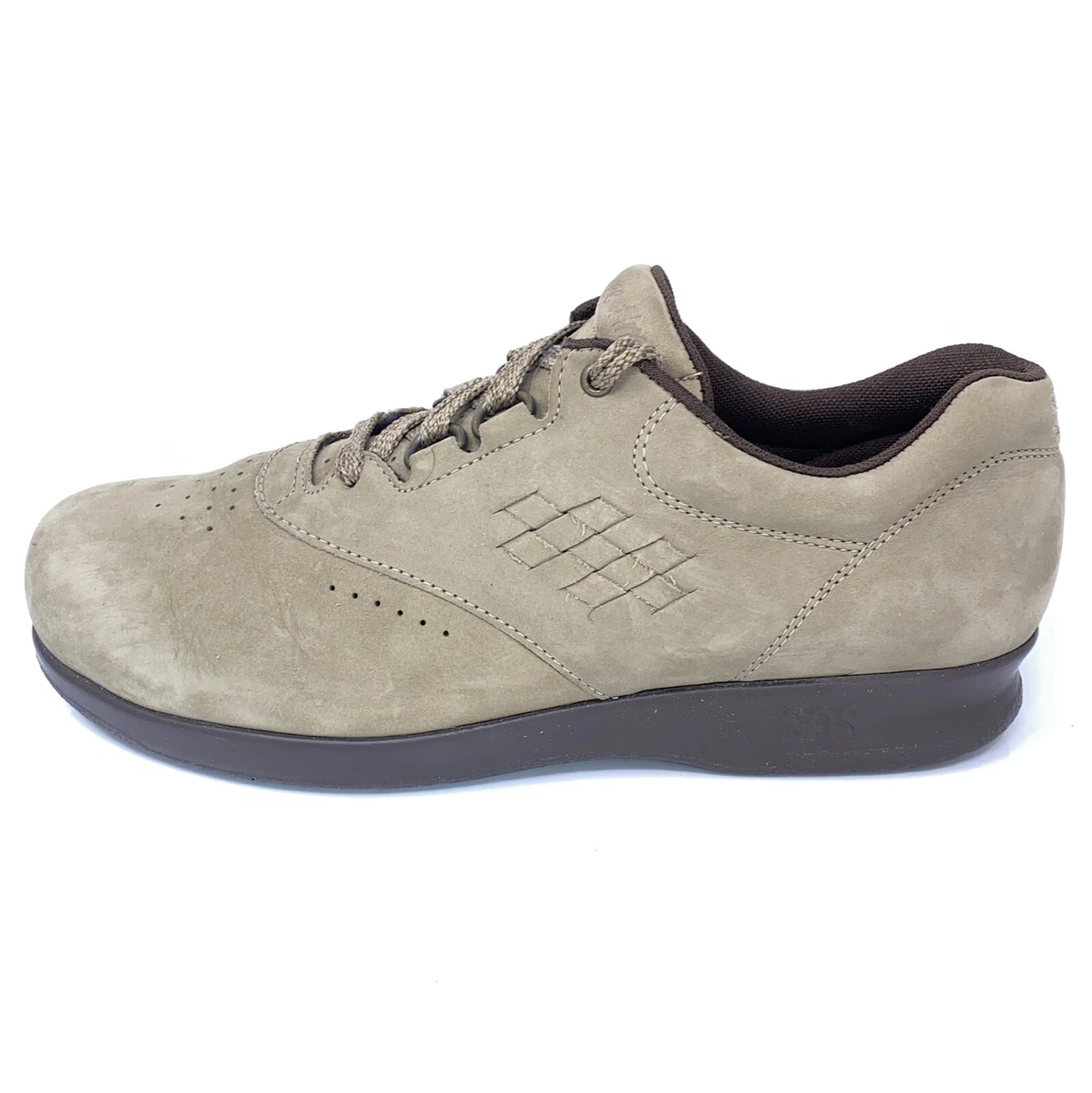 SAS Free Time Womens Sz 7.5 N Narrow Walking Diabetic Shoes Beige Suede