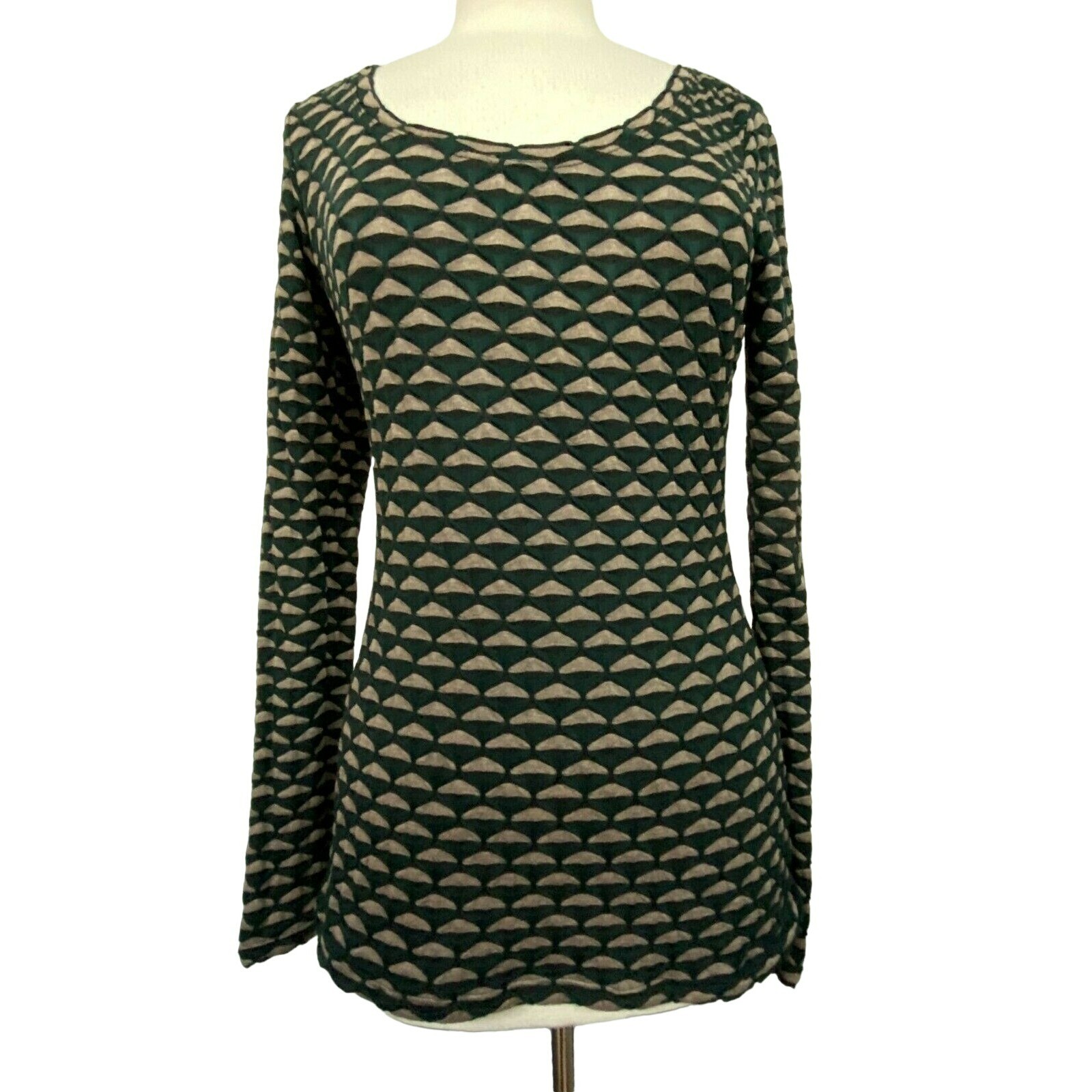 MAX STUDIO Puckered Print Pullover Long Sleeve St… - image 5