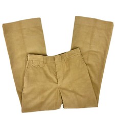 NOS New Vtg 70's Men Tan MOD DiScO Pants BELL BOTTOM Corduroy RETRO Cords 32