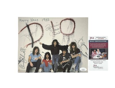 Ronnie James Dio Band Signed Photo Black Sabbath Rainbow Heaven