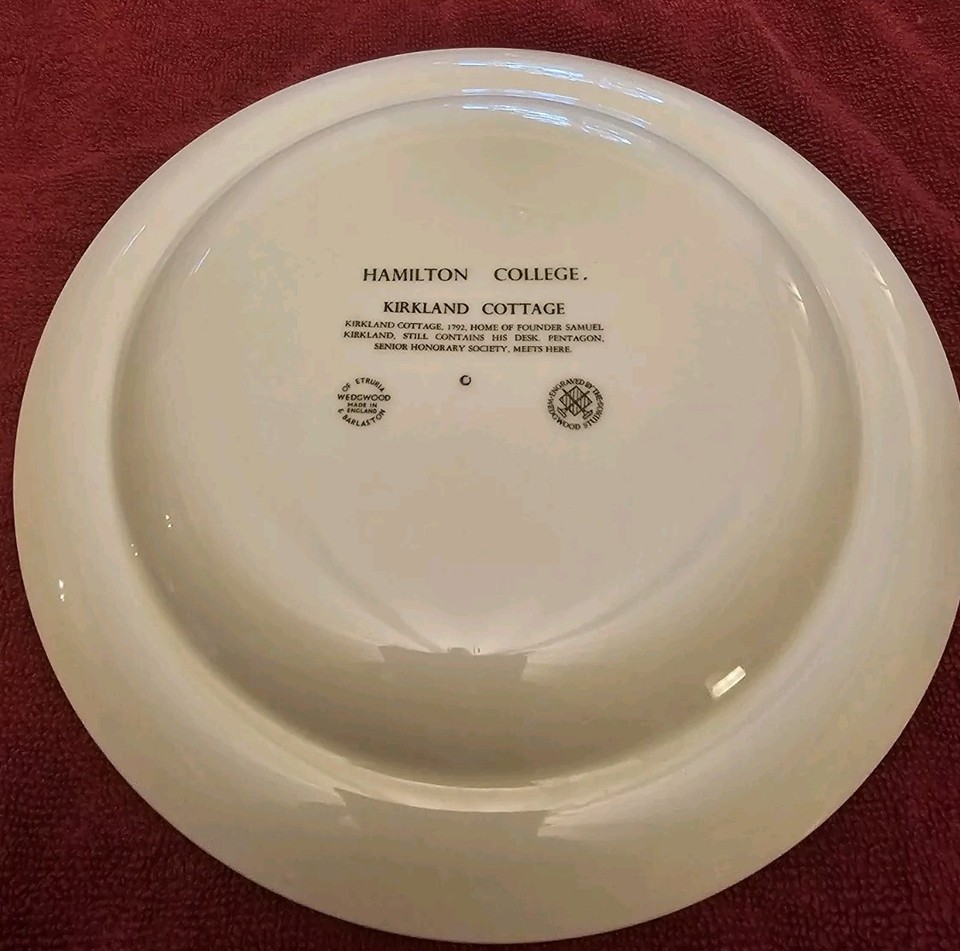 Wedgewood Decorative Plate, Kirkland Cottage At Hamilton College eBay