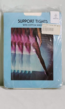 Support Tights with Cotton Shield Non Shinny White Footed Tall