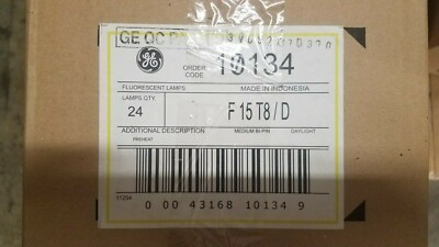 24 Count GE CURRENT F15T8/D Linear FLUOR Bulb T8 17-3/4'' L G13 6500K 10134