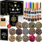 Witchcraft Supplies Kit for Witch Altar 54PCS - Spell Candles for Witches - Crys