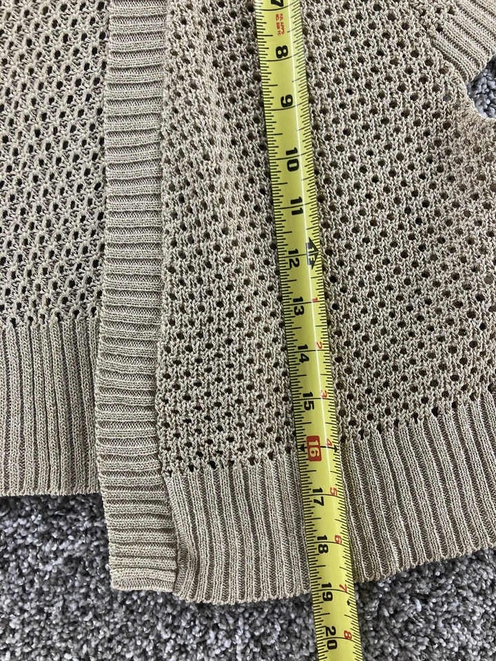 Blusa feminina Cato creme mancha dourada aberta frontal tamanho XL manga curta - Imagem 4 de 4