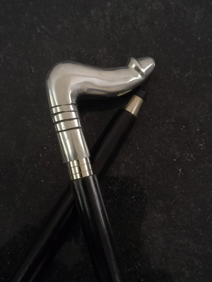 New Man's Penis Walking Stick Cane Unique Penis Head Handle Wooden Walking Stick - Image 4 of 4