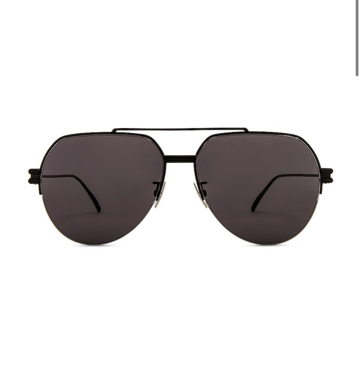 Bottega Veneta BV1046S 001 Metal Double Bridge Pilot Black  display picture 1