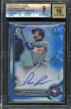 2022 1st Bowman Chrome ~ Damiano Palmegiani ~ Blue Refractor /150 ~ BGS 9 ~Auto