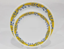 ❤️ NRM Corelle CASA FLORA Choose: 10.25" DINNER or 8.5" LUNCH PLATE Blue Yellow