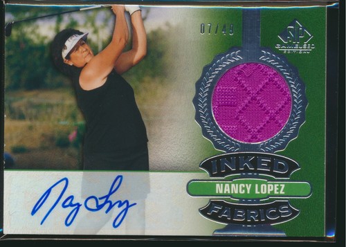 2021 SP Game Used Golf Inked Fabrics Relic Auto Nancy Lopez 07/49 - 第 1/2 張圖片