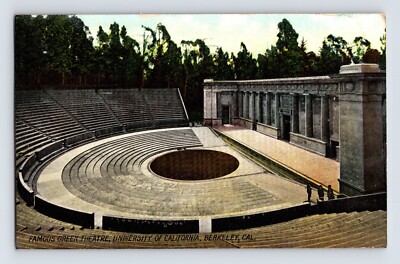Postcard California Berkeley CA University Greek Theatre  1908 Posted Divided