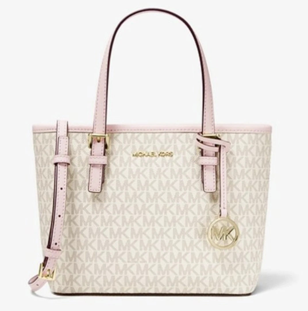 Michael kors jet set tote logo sale