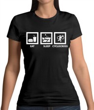 Eat Sleep Cyclocross - Womens T-Shirt - Cyclo-cross - CX - Cycling - Cyclist