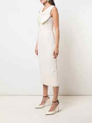 knee length dresses for ladies Front Cutout Knot Detail Midi Dress With Slit main image 0