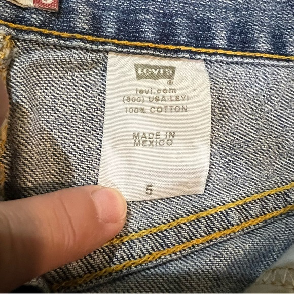 Levi’s Demin Vintage Patchwork Button Fly Mini Je… - image 4