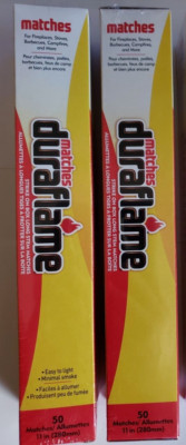 Qty (2) - Duraflame Long Stem Matches - 50 x 2 Boxes - 11'' Inches Strike on Box