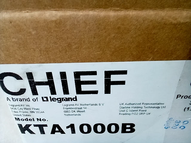 Chief KTA1000B Grommet Mount Base - Black - TAA Compliance - a Brand of Legrand, - Image 4 of 4