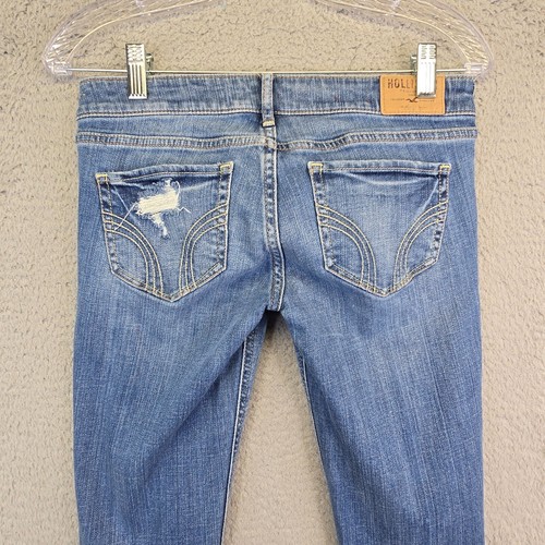 Vintage Y2K Hollister Jeans Womens 3R Medium Wash Distressed Flare 28x30 - Picture 6 of 15