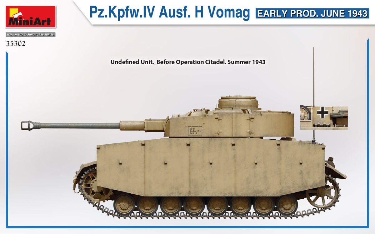MiniArt 35302 German Tank Pz.Kpfw.IV H Vomag Early Prod June 1943
