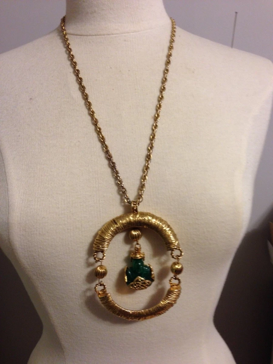 VINTAGE SIGNED KENNETH LANE BUDDHA NECKLACE