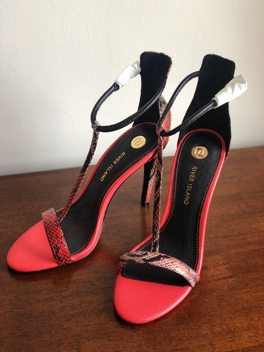 RIVER ISLAND PARROT SNAKESKIN STILETTOS SIZE 6/39 NEW WITH