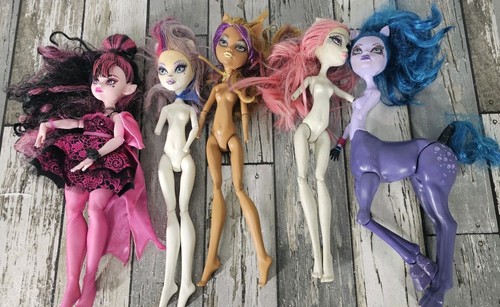 Monster High Doll Dolls Horse Figures Lot Of 5 For Parts Missing Hands Arm Toys