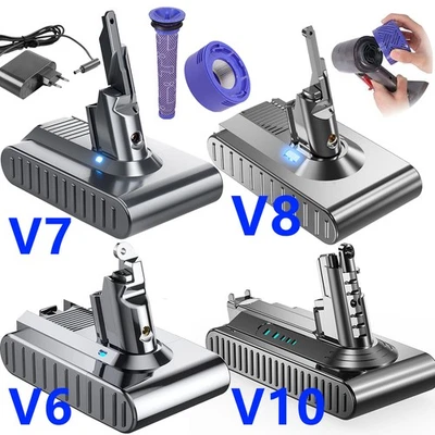 MARKENLOS 9500mAh Akku für Dyson V6 V7 V8 V10 SV10 Absolute Animal Staubsauger & Zubehör