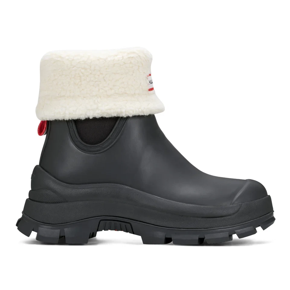 NEW Hunter Women's Esme Lug Sole Waterproof Snow Booties in Black