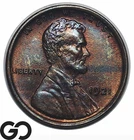 1921 Lincoln Cent Wheat Penny, Choice BU+, Album Toner