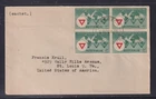 Australia 1955 Y.M.C.A Block 4 Cover Riverton to St Louis USA