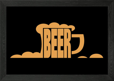 Bier ist hier gerahmtes Wandbild Poster Leinwanddruck Bild