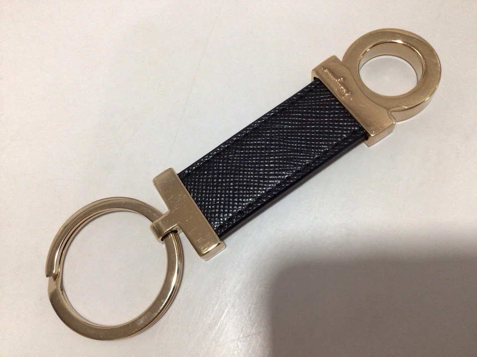 SALVATORE FERRAGAMO GANCINI черный кожаный брелок / брелок / Ferragamo коробка - Изображение 3 из 4