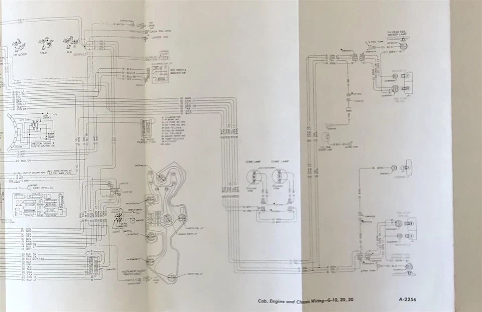 Chevy GMC G 1974 furgoneta diagrama de cableado G10 G20 G30 G1500 G2500 G3500 Chevrolet Foto 2 de 3