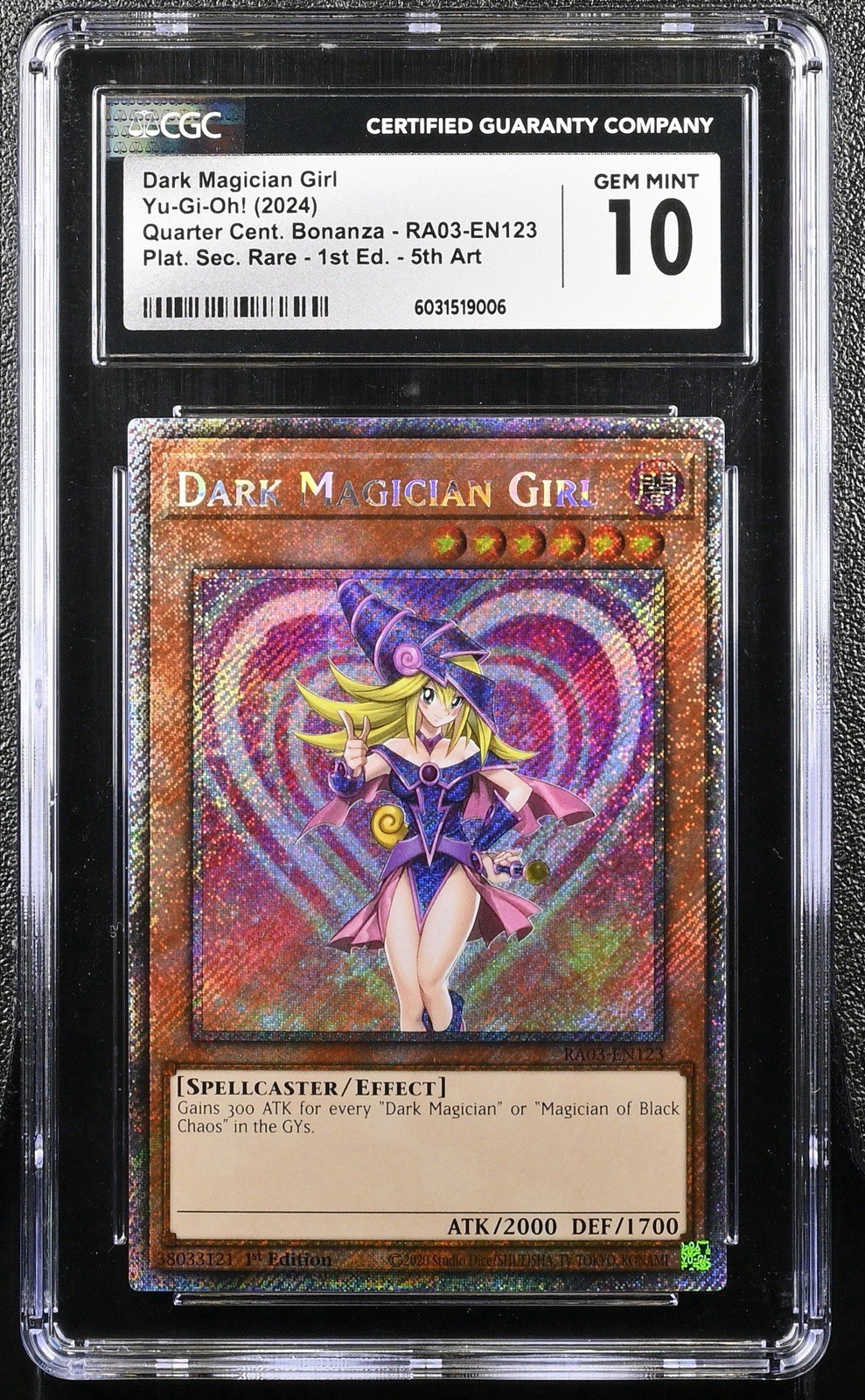 Yugioh Dark Magician Girl PSR 1st Edition CGC 10 MINT Alt Art