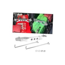 Battery Hold Down Sets, Billet Aluminum Alloy Car Battery Tie Down Silver