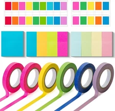 Mr. Pen- Sticky Note and Tape Set, Index Tabs, Small Small, Multicolor 