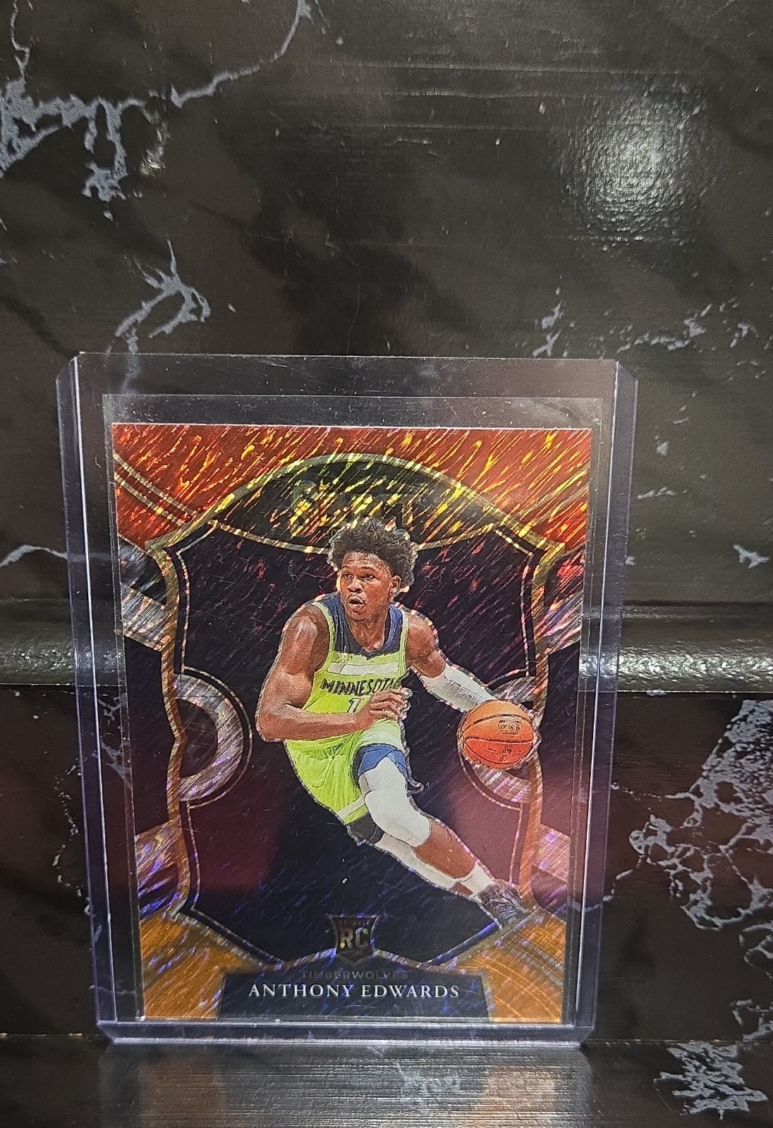 2020-21 Panini Select - Concourse Anthony Edwards #61 Red White Orange Flash