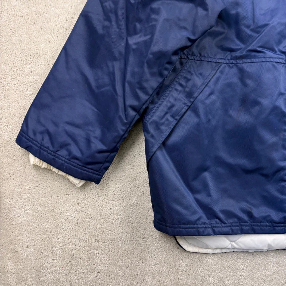 Nike Parka masculino tamanho XL 18-20 azul com capuz zíper completo resistente à água vintage anos 90 - Imagem 3 de 4