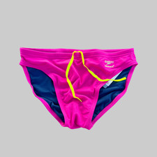 Speedo Men flare pink Endurance training Solid Brief Swimwear 28 30 32 34 36