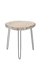 Beistelltisch Paulownia Aus Holz, Grau, Groß // Uvp 99,90€