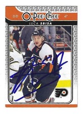 Autographed Luca Sbisa Philadelphia Flyers 2009-10 O Pee Chee Hockey Card #109