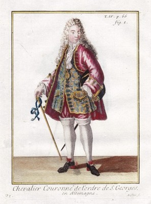 Order St. George Heiliger Georg Kärnten Knight Ritter costume engraving 1790