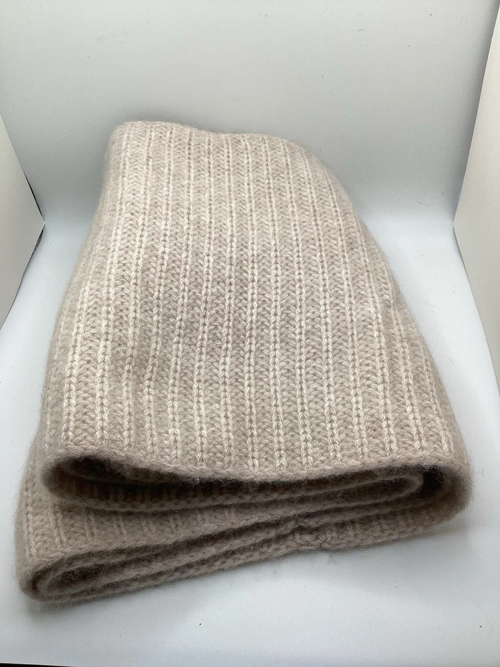 Bufanda halógena beige topo 100 % cachemir Foto 4 de 4