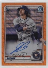 2020 Bowman Chrome Prospect Orange Wave Refractor 17/25 Jordan Brewer Auto 3hd